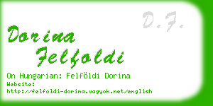 dorina felfoldi business card